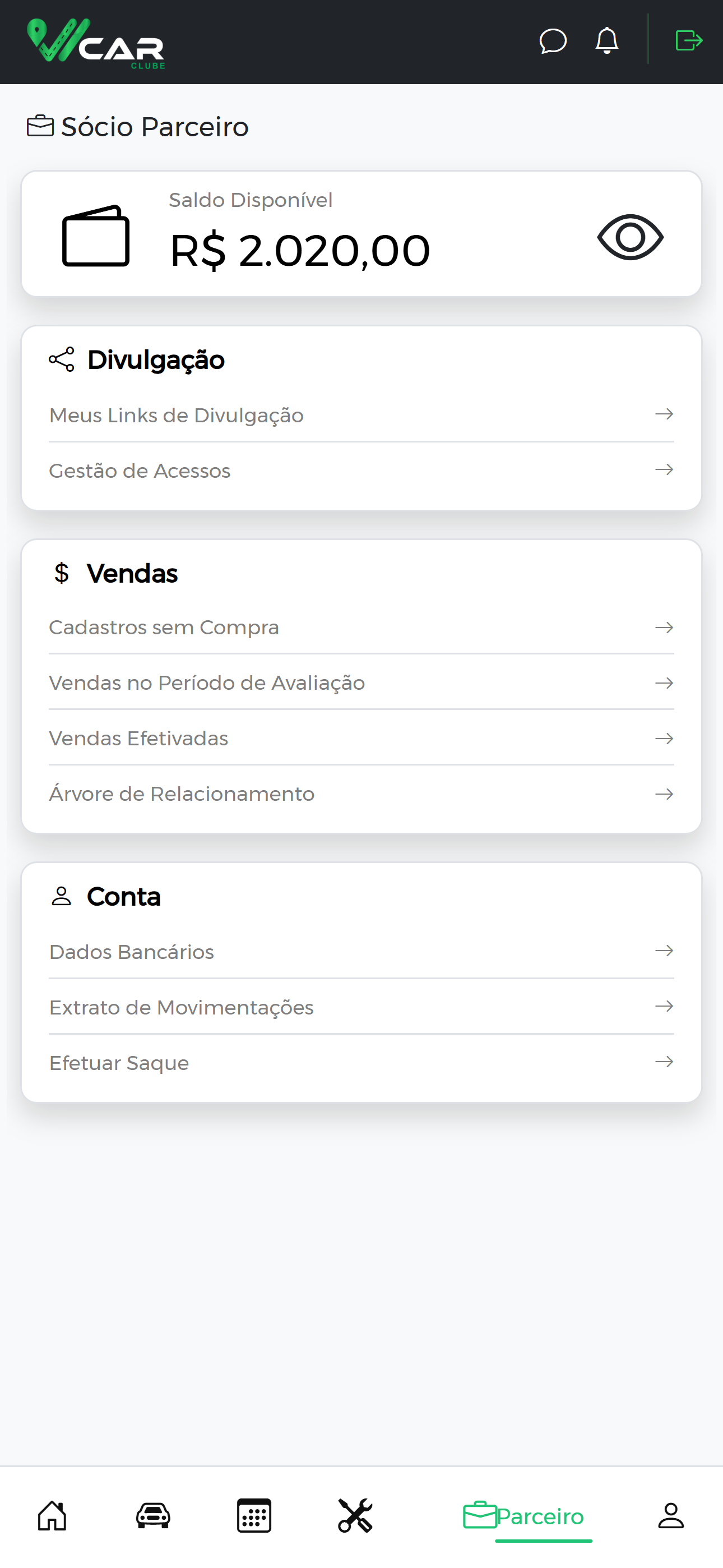 VCar Clube App